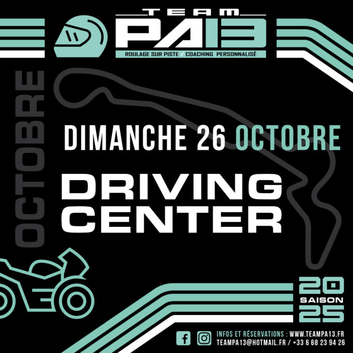 DRIVING CENTER DIMANCHE 26 OCTOBRE 2025