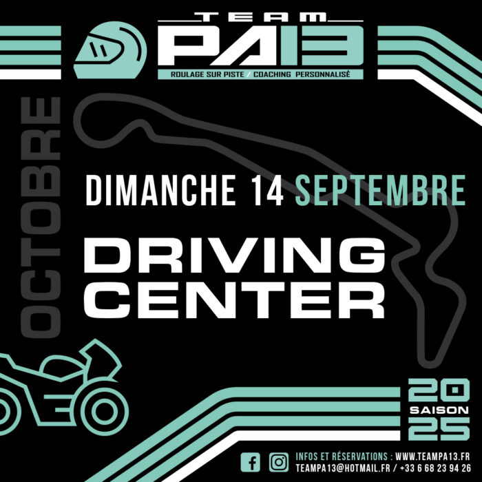 DRIVING CENTER DIMANCHE 14 SEPTEMBRE 2025